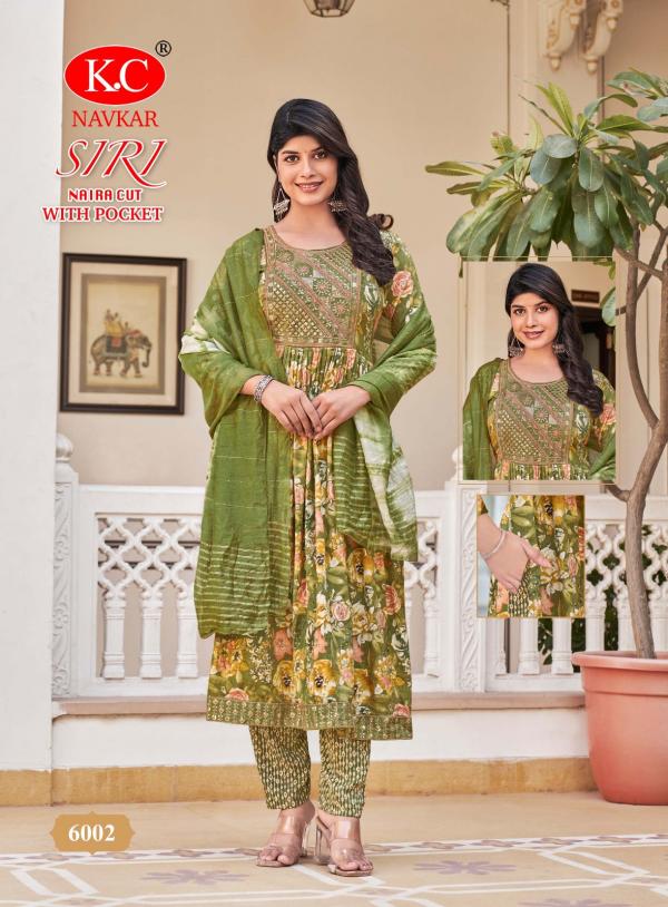 Kc Siri Vol 6 Foil Printed Unique Kurti Bottom With Dupatta